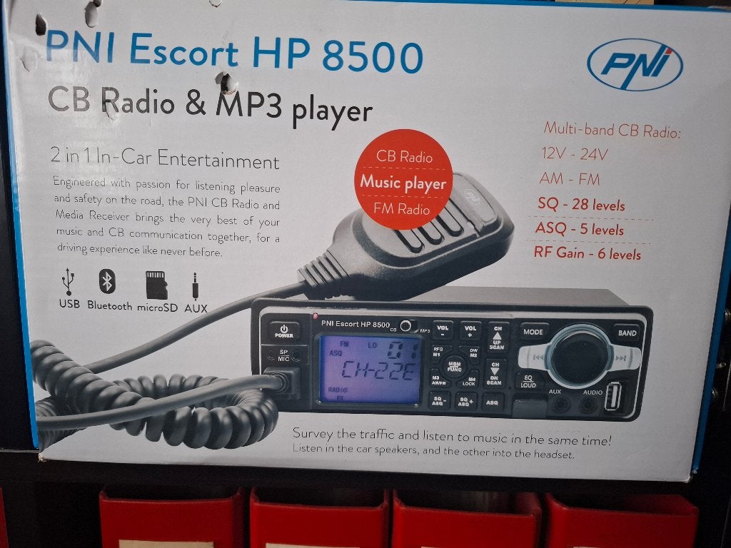 pni escort hp 8500 cb radio mp3 player, Ophalen of Verzenden, Zo goed als nieuw, Zender en Ontvanger