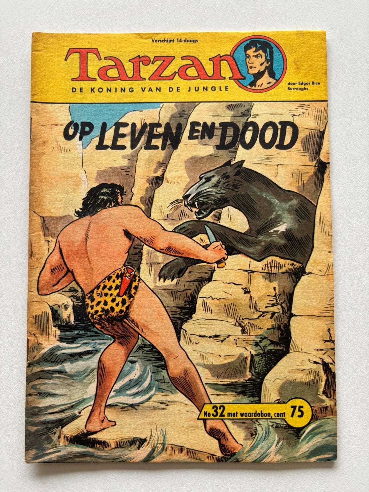 Tarzan nr 32 Op leven en Dood, Eén comic, Ophalen, Gelezen