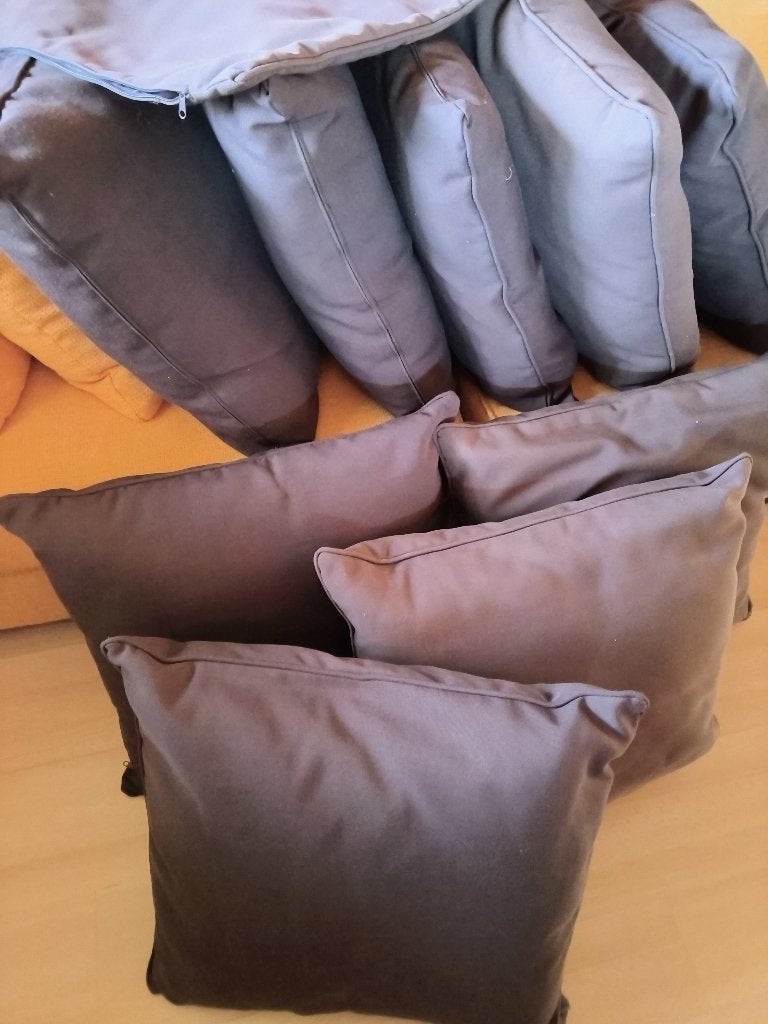 10 Kussens, Huis en Inrichting, Ophalen, Gebruikt, Bruin, Vierkant