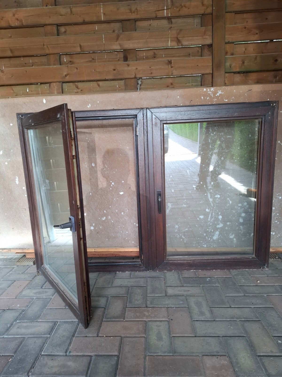Dubbel raam., Doe-het-zelf en Bouw, Raamkozijnen en Schuifdeuren, Ophalen, Hout