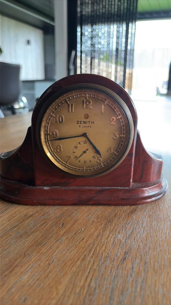 Marmeren klokje zenith 8 dagenklok, Antiek en Kunst, Ophalen