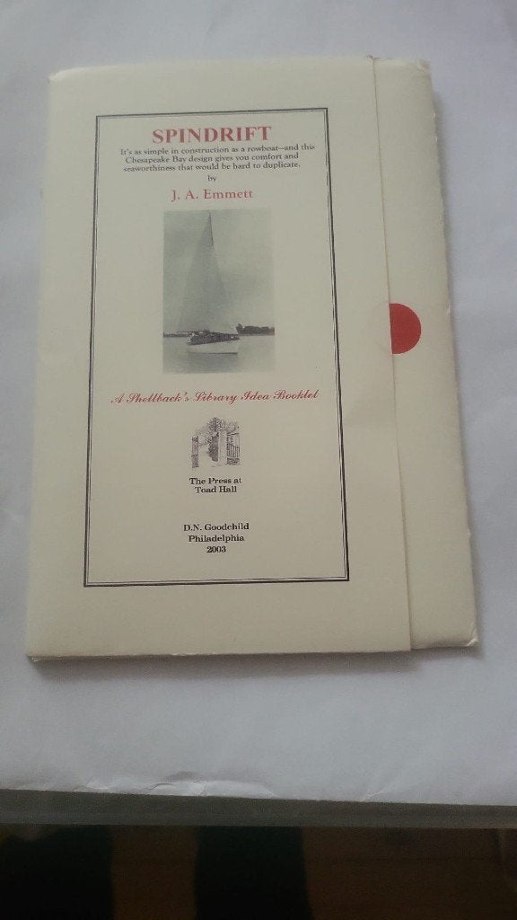 Plans de construction barque bois Spindrift J.A. Emmett"., Sports nautiques & Bateaux, Enlèvement ou Envoi, Comme neuf