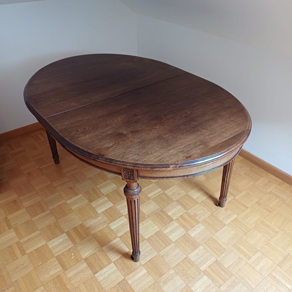 tafel antiek retro hout stijl Louis XV 6 stoelen, Antiek en Kunst, Ophalen