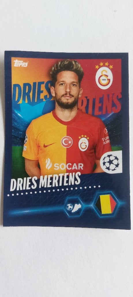 Sticker autocollant topps Dries Mertens 2023 2024, Ophalen of Verzenden, Gebruikt