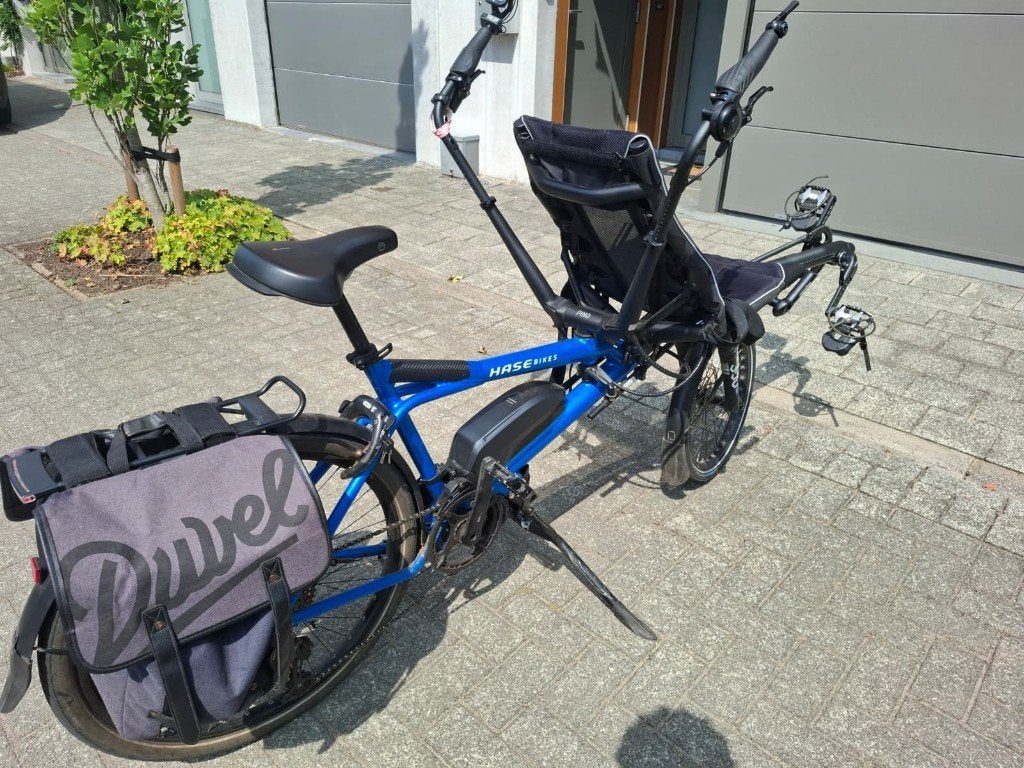 Tandem Hase Pino, Fietsen en Brommers, 10 tot 15 versnellingen, Opvouwbaar, Zo goed als nieuw, Schijfrem