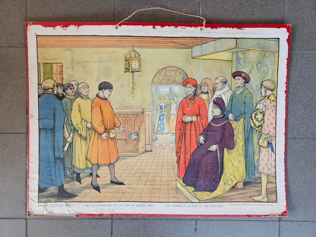 4 assiettes scolaires des années 1920/1930, Antiquités & Art, Enlèvement