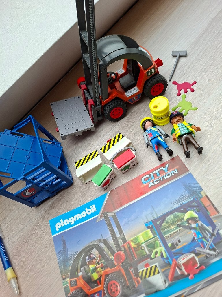 70772 - playmobil - vorkheftruck met lading, Ophalen of Verzenden, Gebruikt, Complete set
