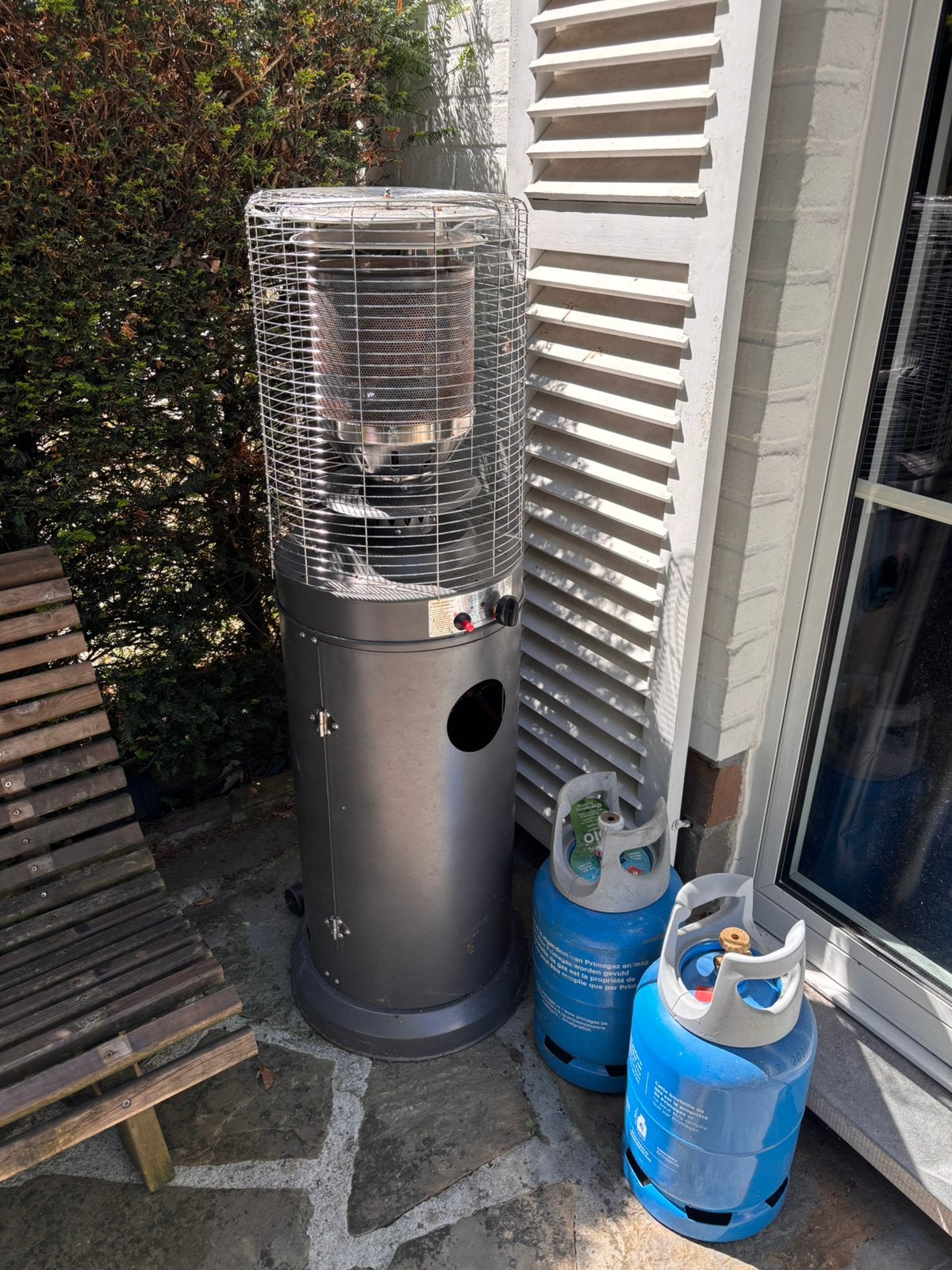 Terrasverwarmer gas, Ophalen, Zo goed als nieuw, Draaibaar, Vloer