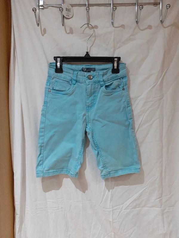 TQF Collection 8 jaar blauwgroene korte broek, Broek, Gebruikt, H&M, TQF Collection, Ophalen of Verzenden