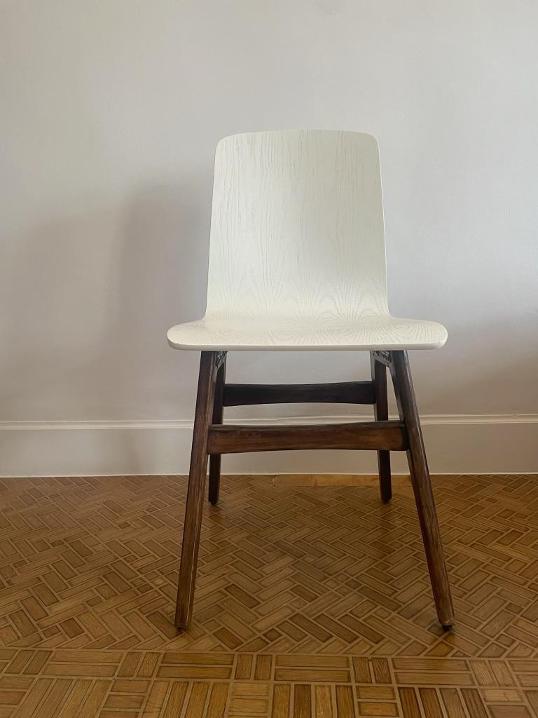 4 chaises de salle à manger avec pieds teintés (chêne), Maison & Meubles, Enlèvement ou Envoi, Utilisé, Quatre, Bois