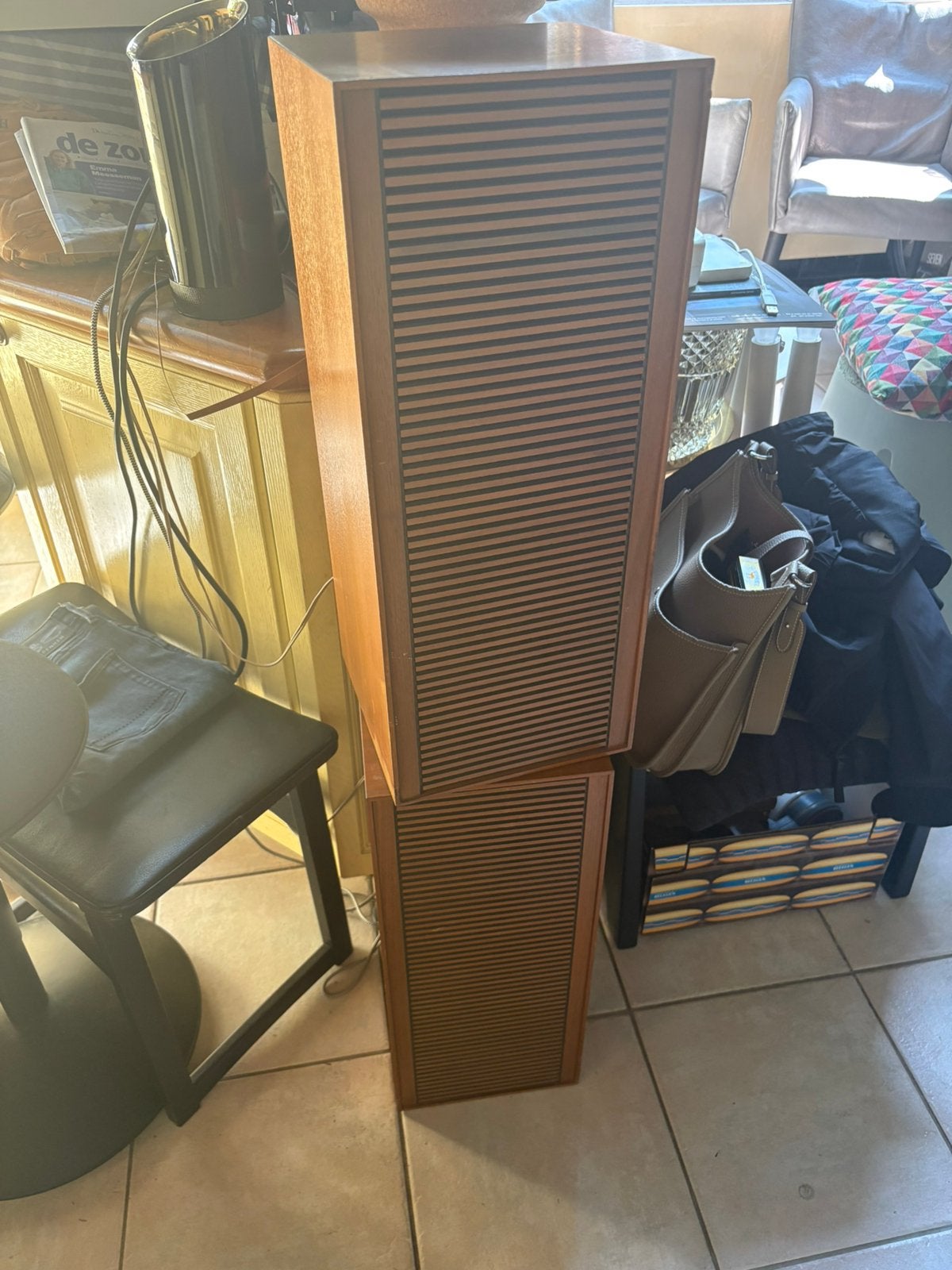 Grundig 425 speakerset vintage design, Enlèvement, Utilisé, Kit d'enceintes