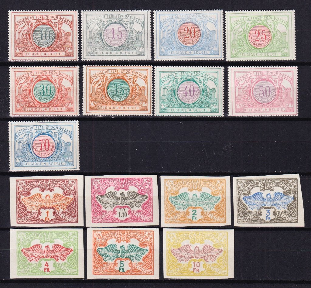 Belgique Timbres Chemins de fer entre TR28 et TR47 **, Envoi, Non oblitéré, Neuf