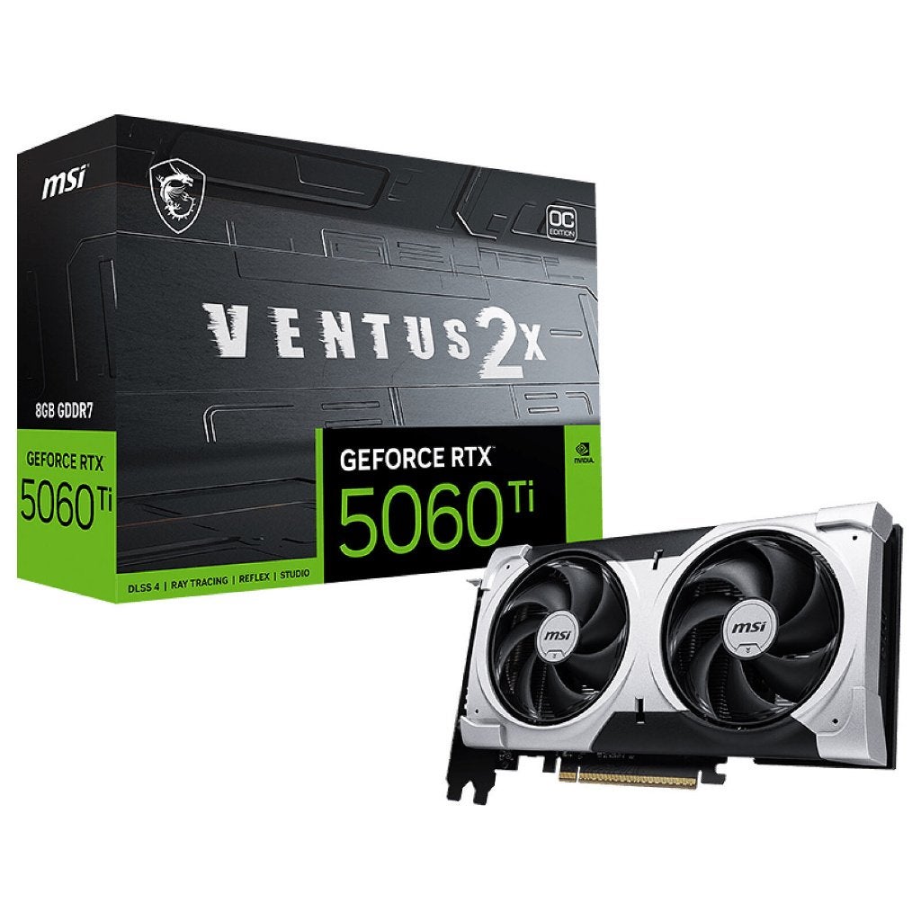 Carte vidéo MSI GeForce RTX 5060 Ti 8 Go VENTUS 2X OC PLUS, Informatique & Logiciels, Cartes vidéo, Enlèvement ou Envoi, Comme neuf