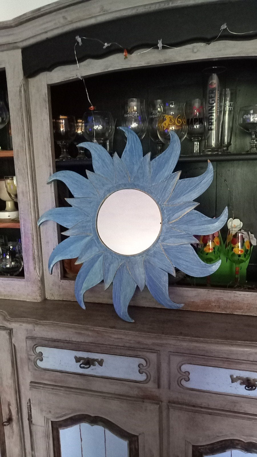 miroir soleil, Maison & Meubles, Enlèvement, Comme neuf