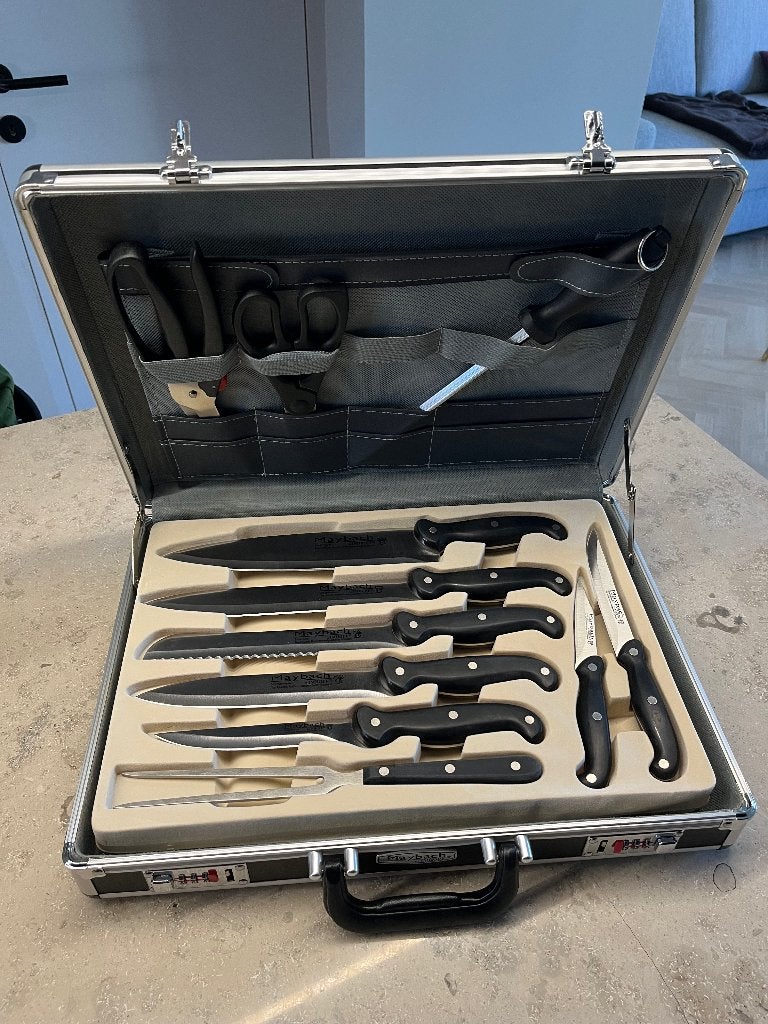 Maybach originele messenset in koffer (24-delig), Ophalen, Bestekset, Nieuw, Messenset