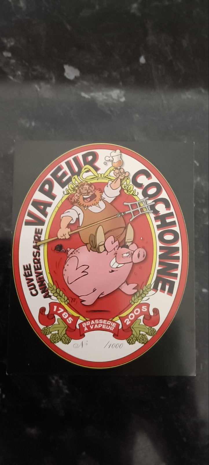 bieretiket vapeur cochonne br a vapeur pipaix, Collections, Enlèvement ou Envoi