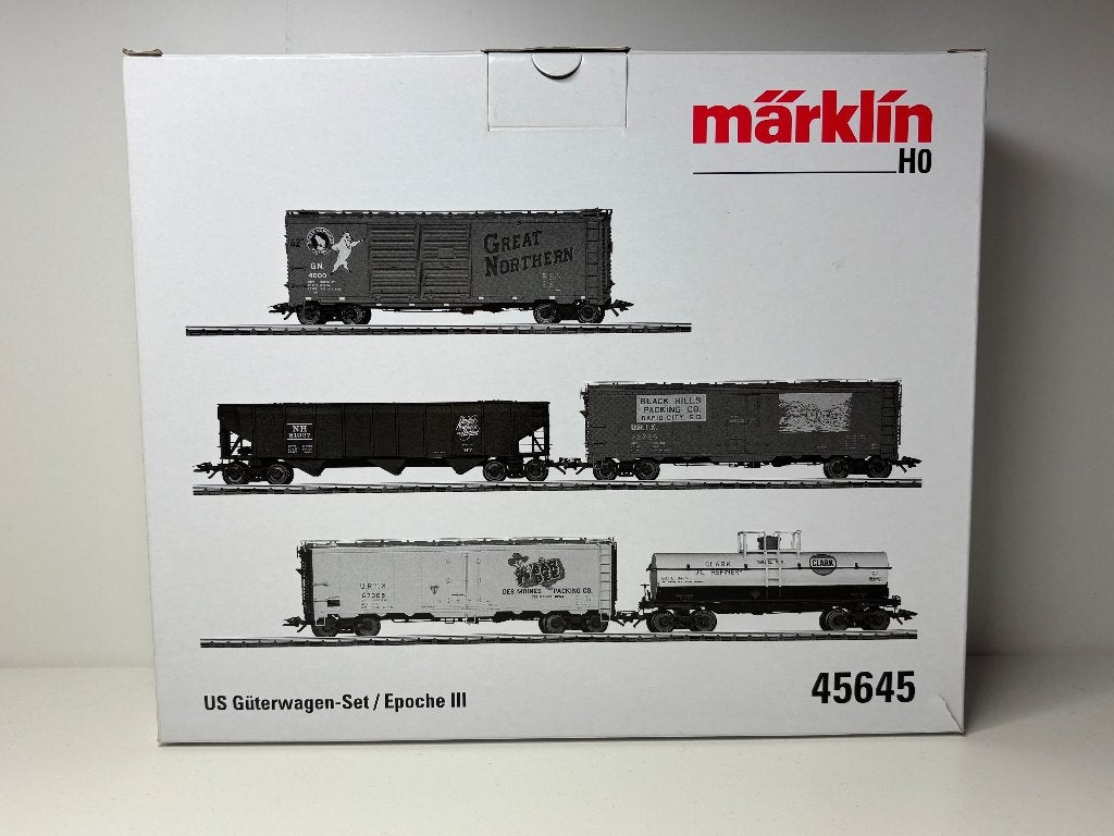 Märklin H0 45645 USA Ensemble de wagons de marchandises, Neuf, Enlèvement ou Envoi, Courant alternatif, Set de Trains