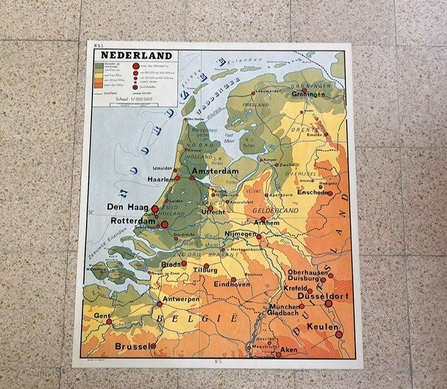 Vintage Schoolkaarten, Ophalen, Aardrijkskunde