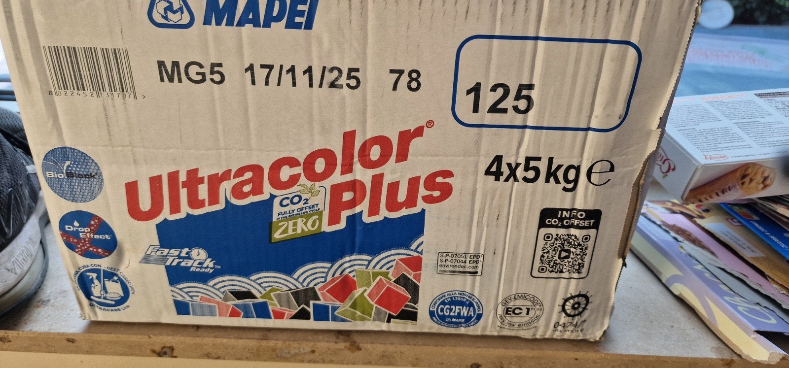 Mapei voegsel ultracolor plus nr 125 kasteelgrijs, Bricolage & Construction, Dalles & Carrelages, Enlèvement