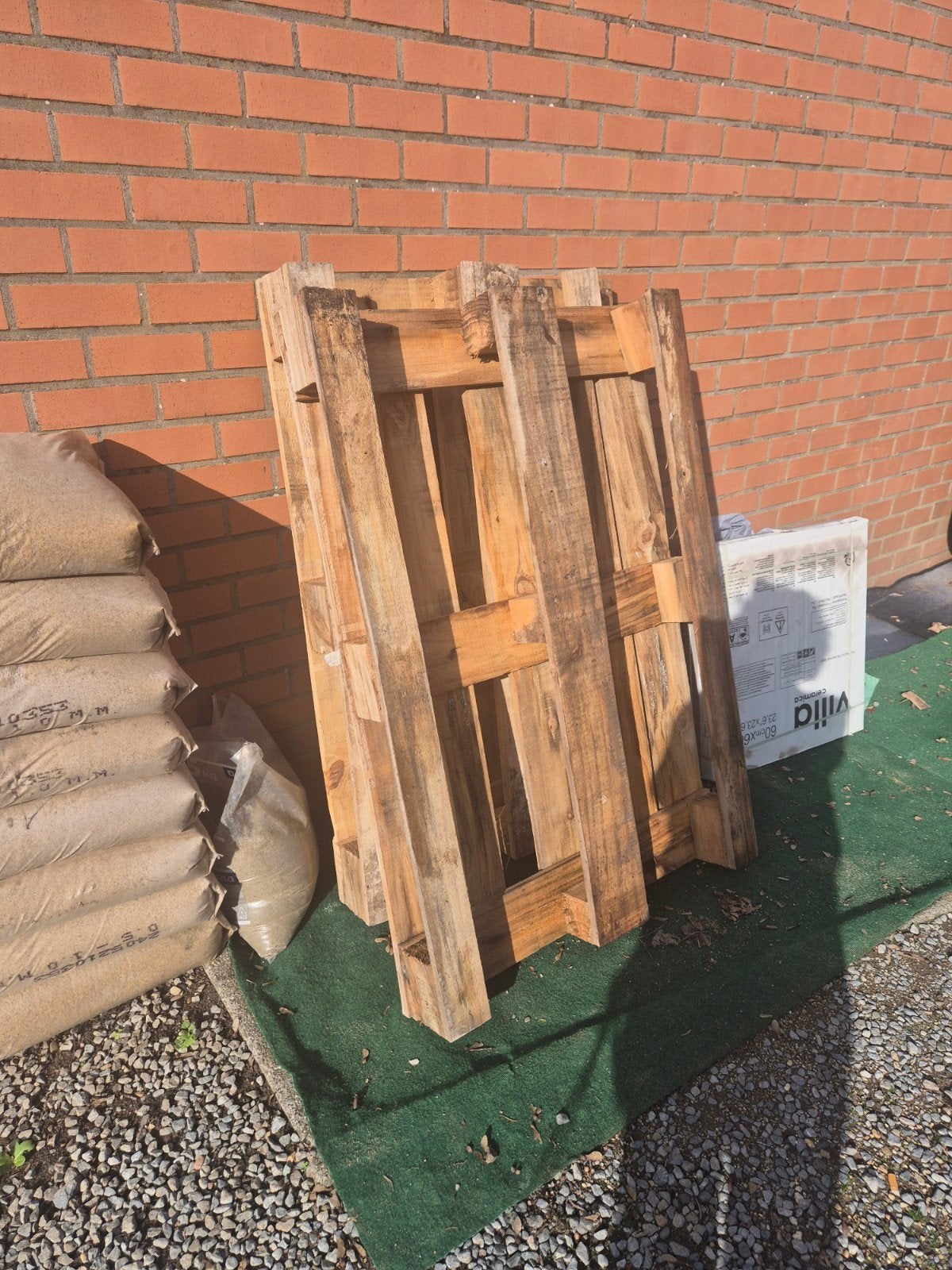 2 palletten, Doe-het-zelf en Bouw, Ophalen, Gebruikt, Overige houtsoorten, Pallet