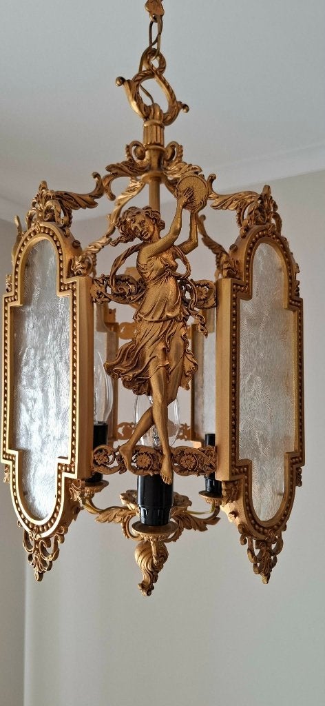 messing  luster, Antiek en Kunst, Antiek | Verlichting, Ophalen