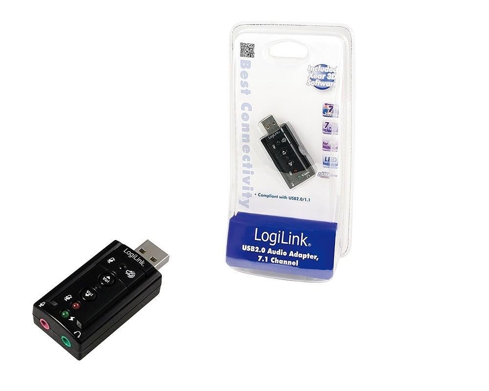 Logilink usb 2.0 audio adapter 7.1 surround (nieuw), Ophalen, Nieuw, Extern