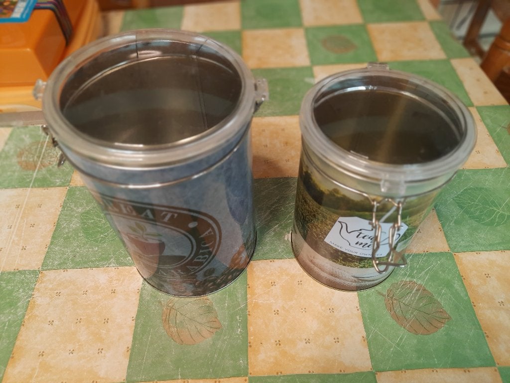 nieuw set 2 blikken opbergbox voor bv koffie..., Ophalen of Verzenden, Nieuw