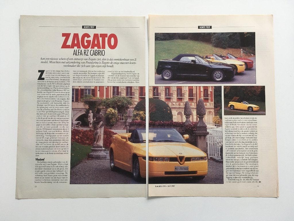 Artikel Alfa Romeo RZ, Boeken, Ophalen of Verzenden, Zo goed als nieuw, Alfa Romeo
