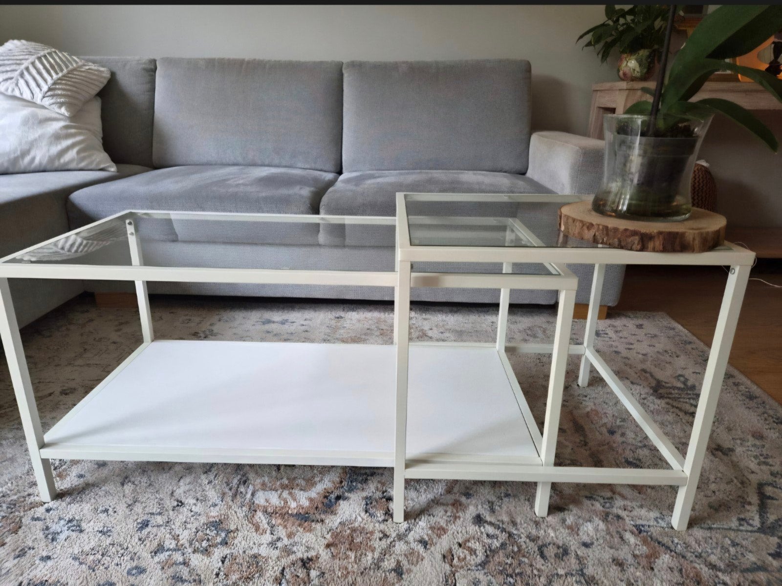 Witte salon/bijzettafel in 2 delen Ikea, Enlèvement