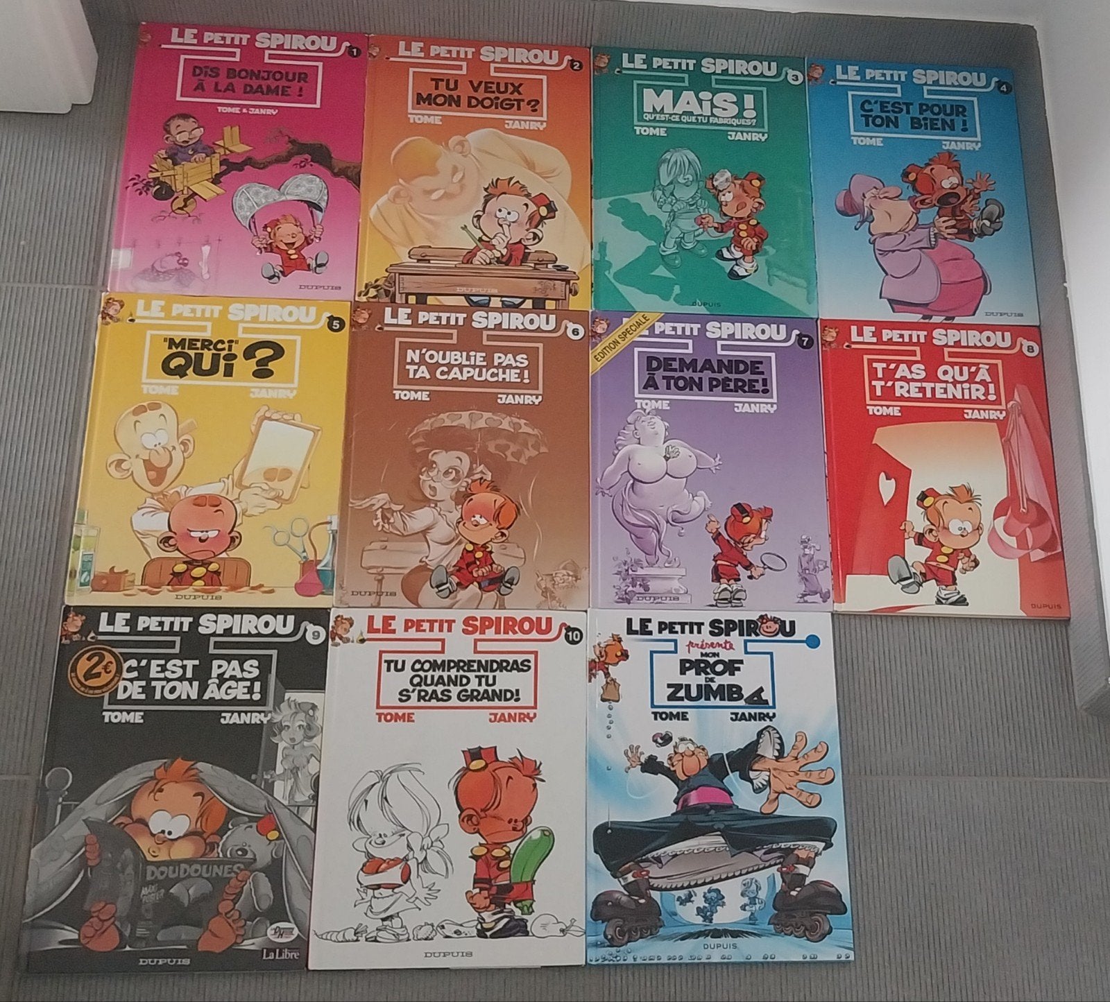 Lot 11 BD "Le petit spirou", Enlèvement