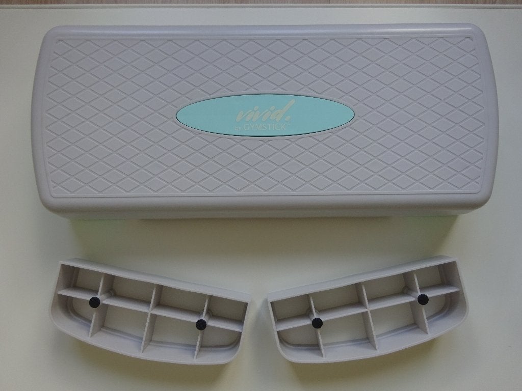 Step de Fitness gris clair/bleu ciel DECATHLON-Marque Vivid, Sports & Fitness, Enlèvement, Neuf, Jambes, Appareil step