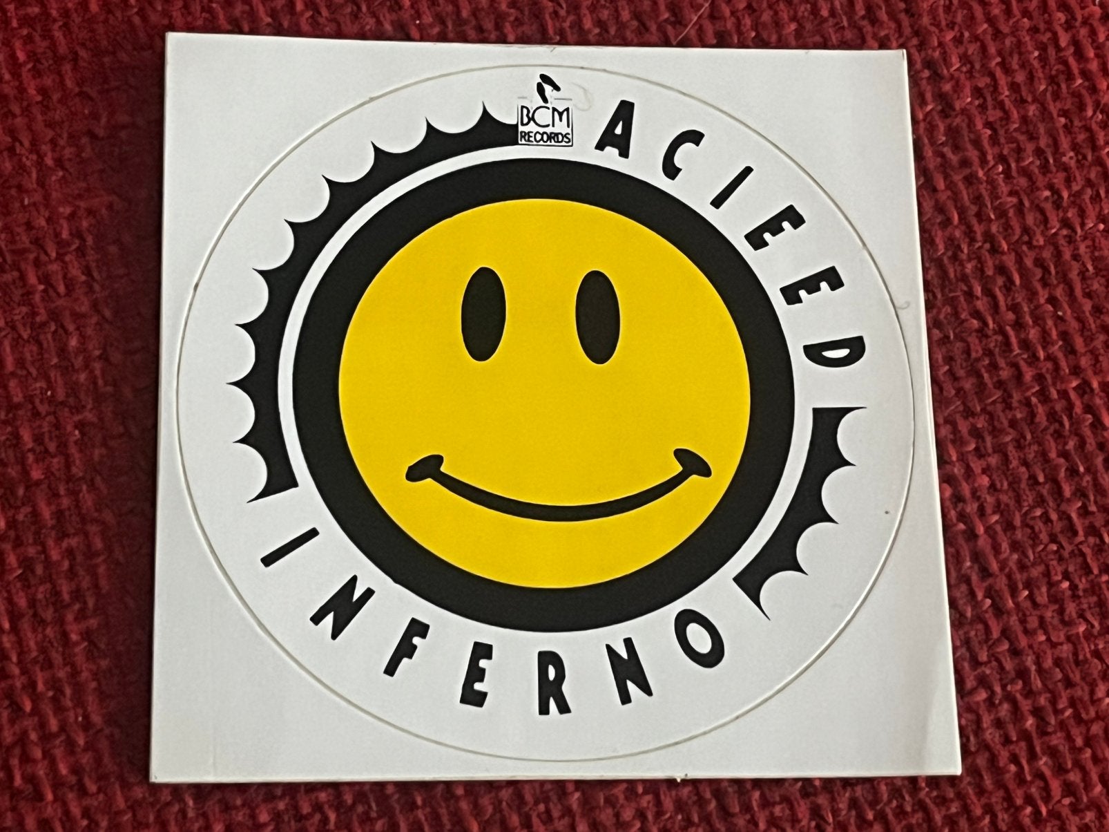 New Beat acid house sticker - Aciied Inferno - BCM Records, CD & DVD, Vinyles | Dance & House, Enlèvement ou Envoi, House