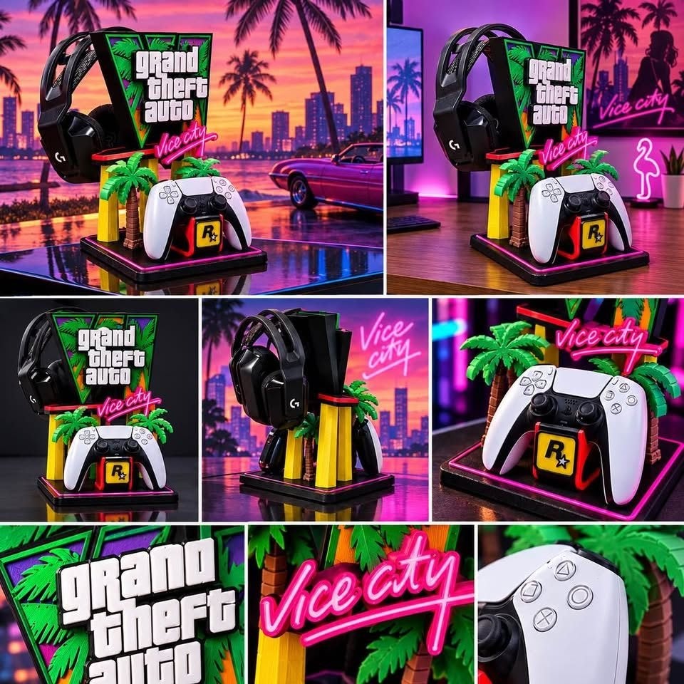 GTA 6 INSPIRED COLLECTIBLE – VICE CITY DISPLAY STAND, Ophalen of Verzenden, Controller