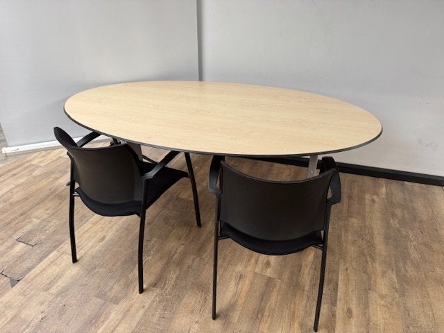 Ovale vergadertafel Trespa, Ophalen