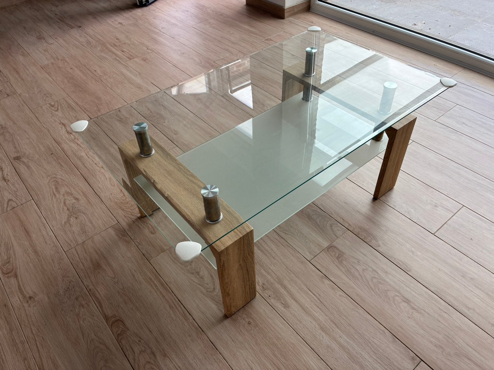 Glazen salontafel, Maison & Meubles, Enlèvement, Comme neuf