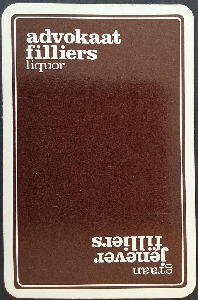 1 Speelkaart  Filliers, Ophalen of Verzenden