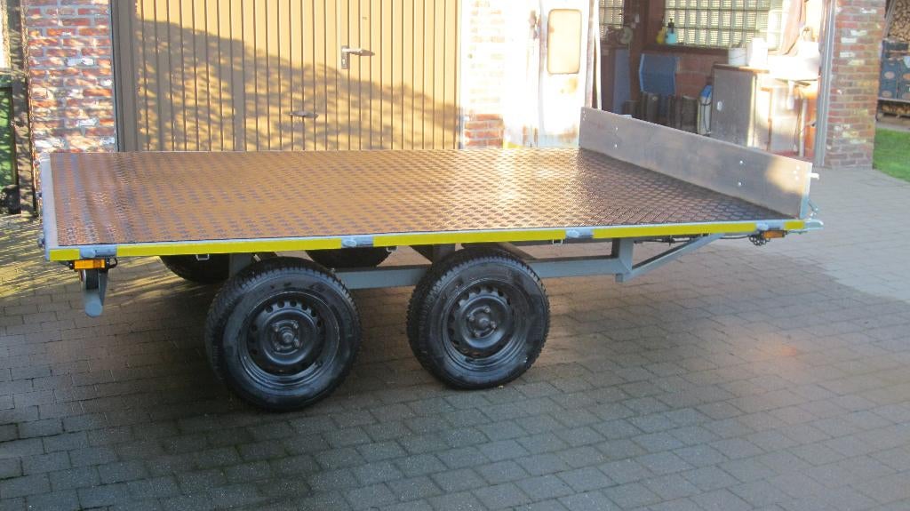 remorque ( platte wagen ) te koop, Auto diversen, Aanhangers en Bagagewagens, Zo goed als nieuw, Ophalen