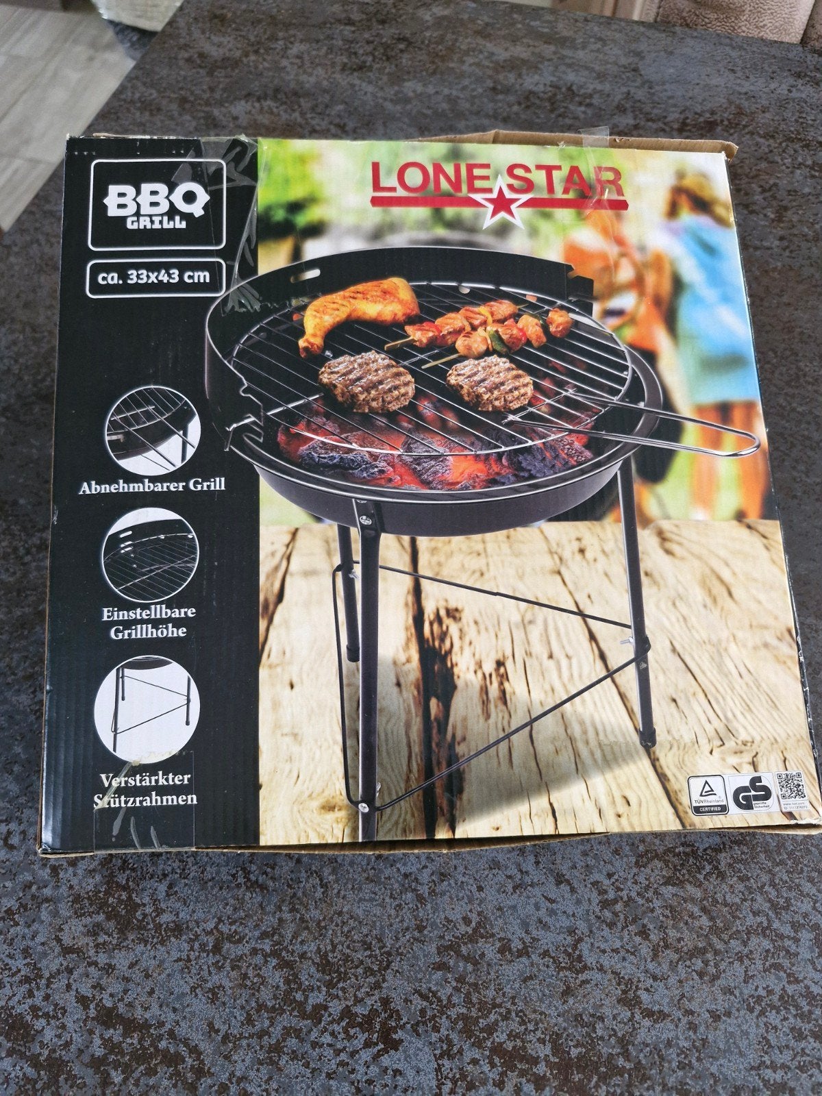 Nouveau petit barbecue metal  noir 33 /43 cm, Ophalen of Verzenden, Nieuw, Lone star