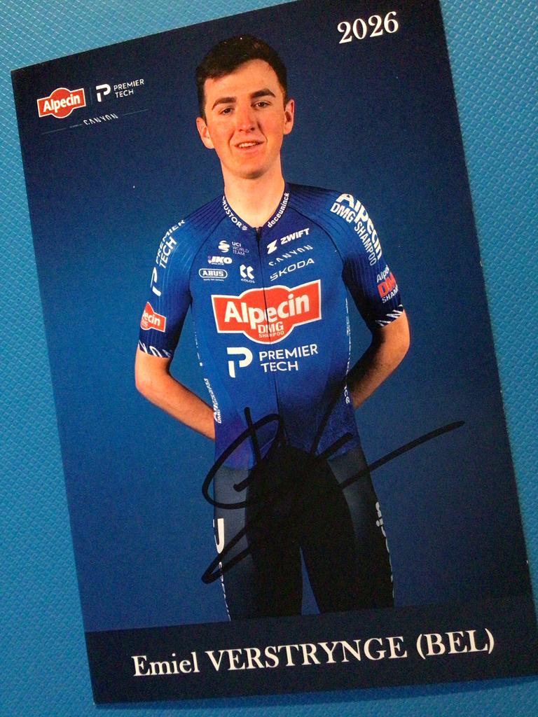 wielerkaart 2026 team alpecin emiel verstrynge  signe, Envoi, Comme neuf