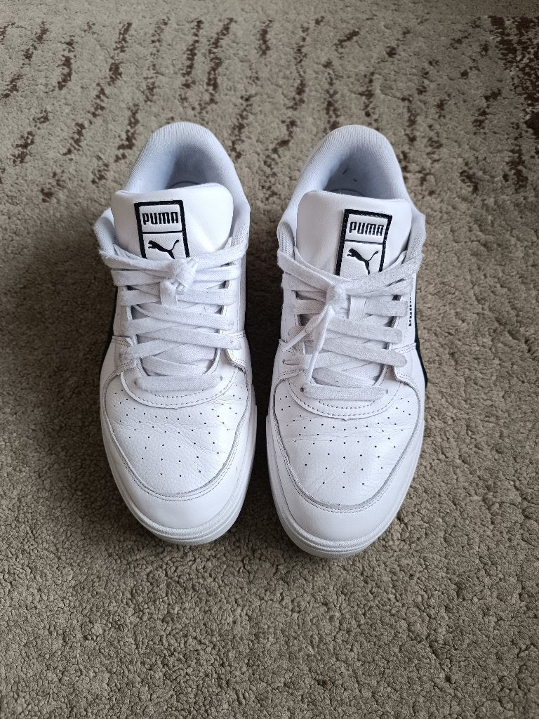 Leren schoenen van Puma , maat 44,5., Kleding | Dames, Ophalen, Puma, Wit, Zo goed als nieuw