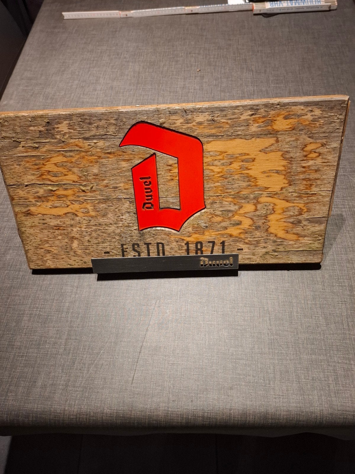 decoratief bord duvel, Verzamelen, Ophalen of Verzenden, Gebruikt, Reclamebord, Plaat of Schild, Duvel