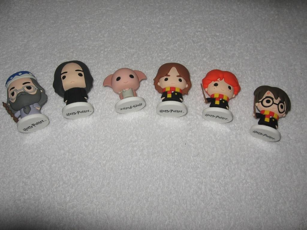 6 mini poppetjes Harry Potter, Verzamelen, Ophalen, Zo goed als nieuw, Beeldje of Buste