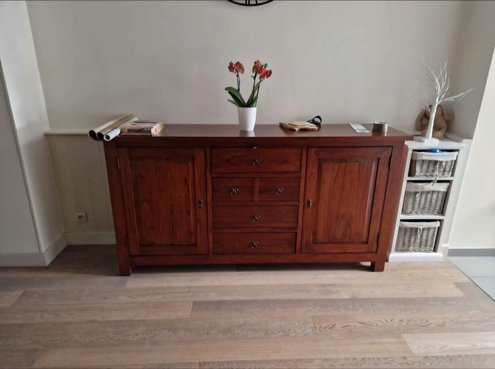 2 kasten, hoge en lage, Ophalen, Klassiek, 150 tot 200 cm, Met lade(s)