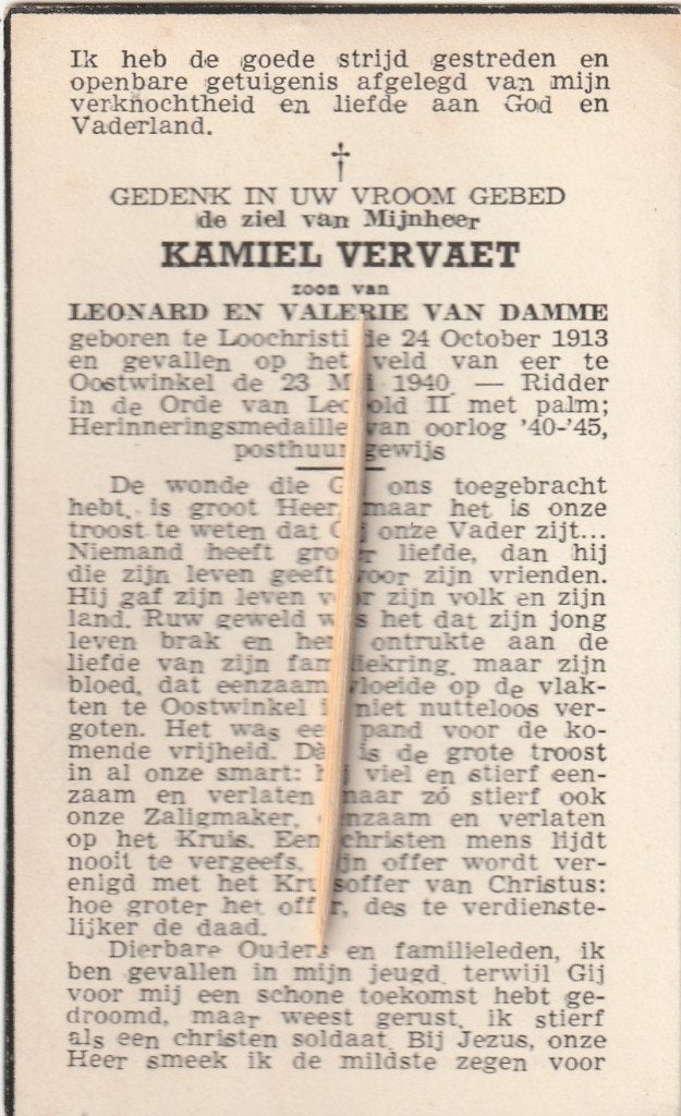 Victime de guerre 1940-1945, Enlèvement ou Envoi