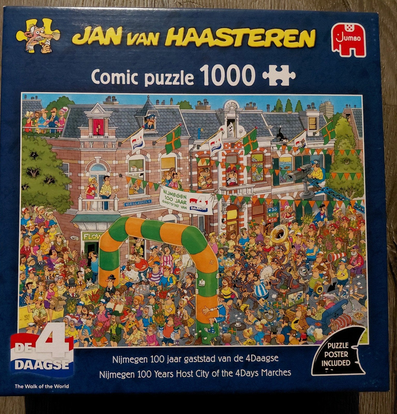 Jan Van Haasteren Nijmegem 100 jaar, Hobby en Vrije tijd, Ophalen of Verzenden, 500 t/m 1500 stukjes, Zo goed als nieuw, Legpuzzel