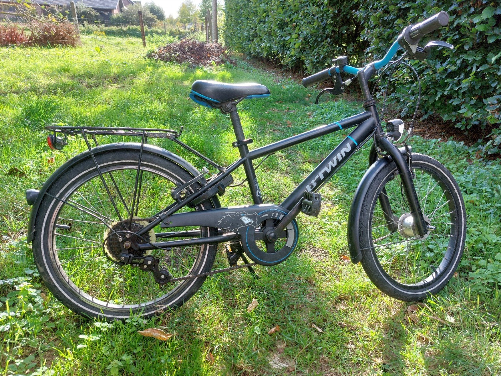 jongens fiets Btwin 20 inch, zwart, Gebruikt, Velgrem, Versnellingen, Ophalen