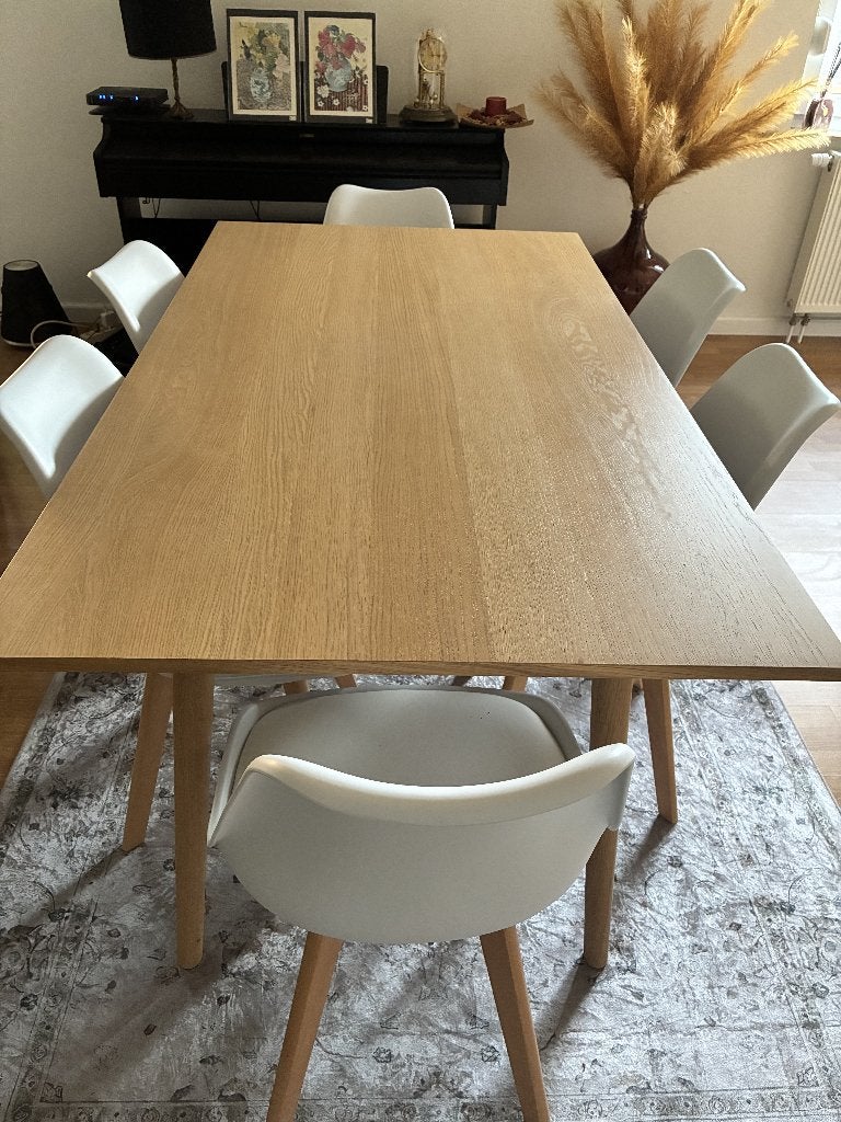 table salle à manger avec les chaises, Maison & Meubles, 150 à 200 cm, Cinq personnes ou plus, Enlèvement, Utilisé