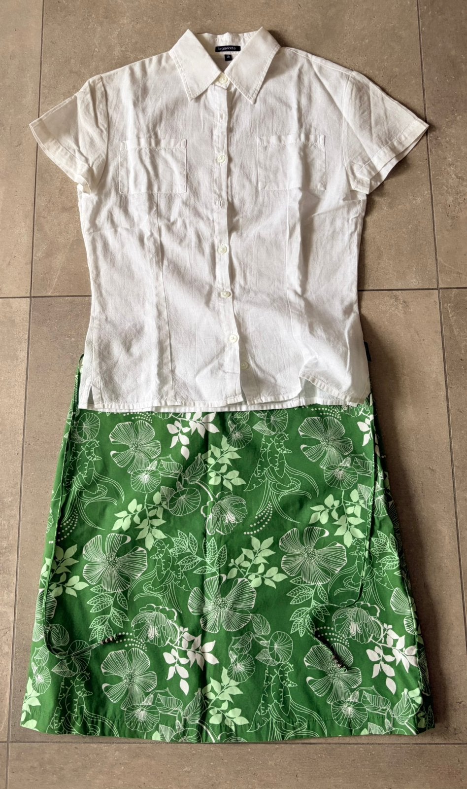 Zomerrok S’Oliver maat 36 en witte linnen blouse la giovitta, Ophalen of Verzenden, Zo goed als nieuw, Maat 36 (S)