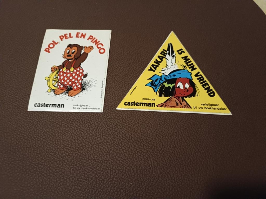 2 stickers casterman strip, Verzamelen, Ophalen of Verzenden