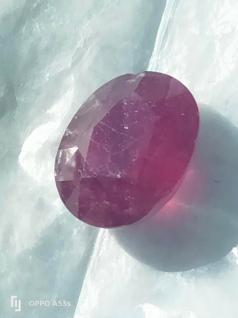 Ruby natural birma ovale cut 15.95 ct 490  euro per karaat, Ophalen